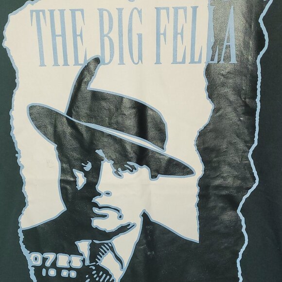 GIORGIO WEST- THE BIG FELLA T-Shirt Men's Size 2X Black & Blue Graphic Tee - Picture 2 of 7